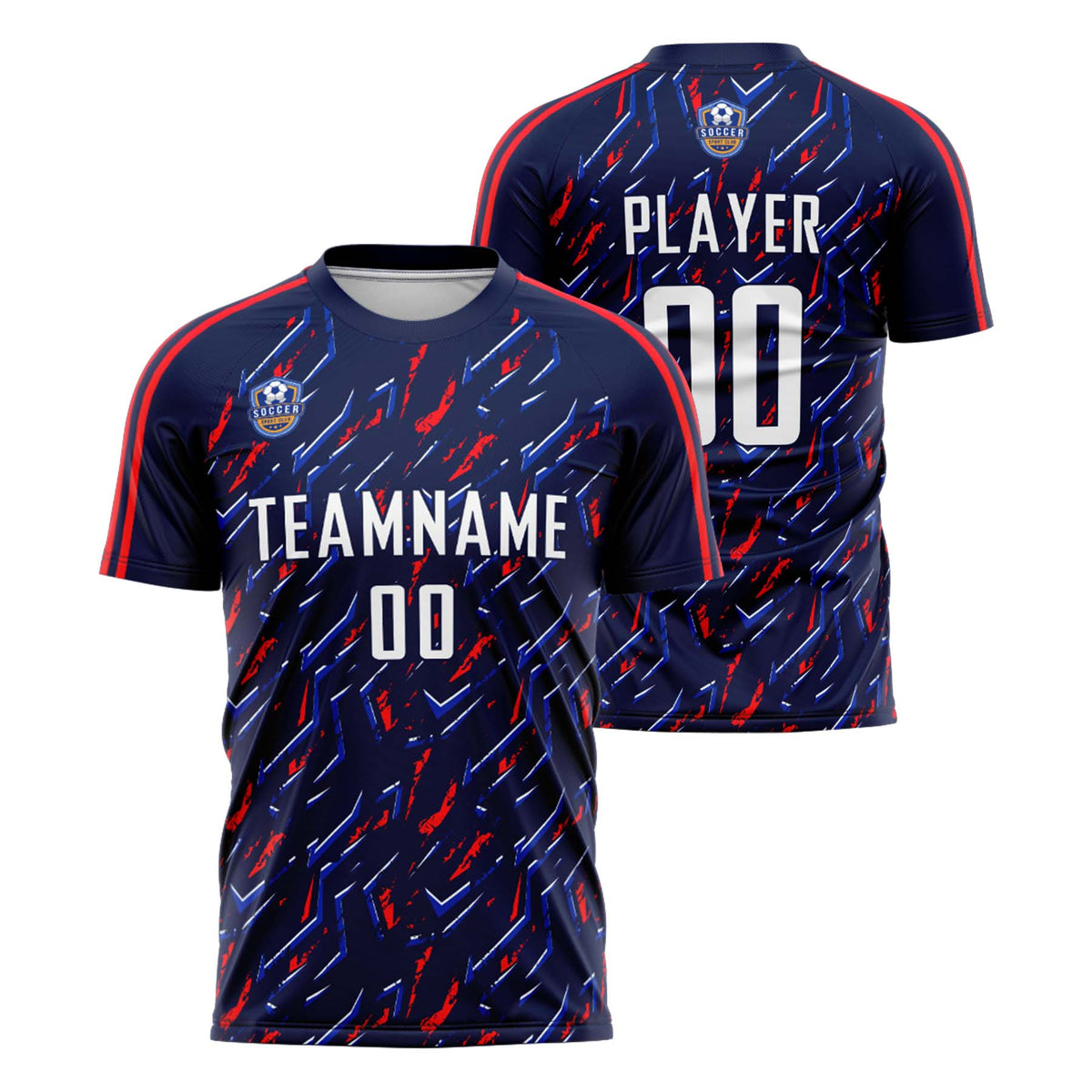 Custom Navy White Classic Soccer Training Sets Jersey For Adults/Kids