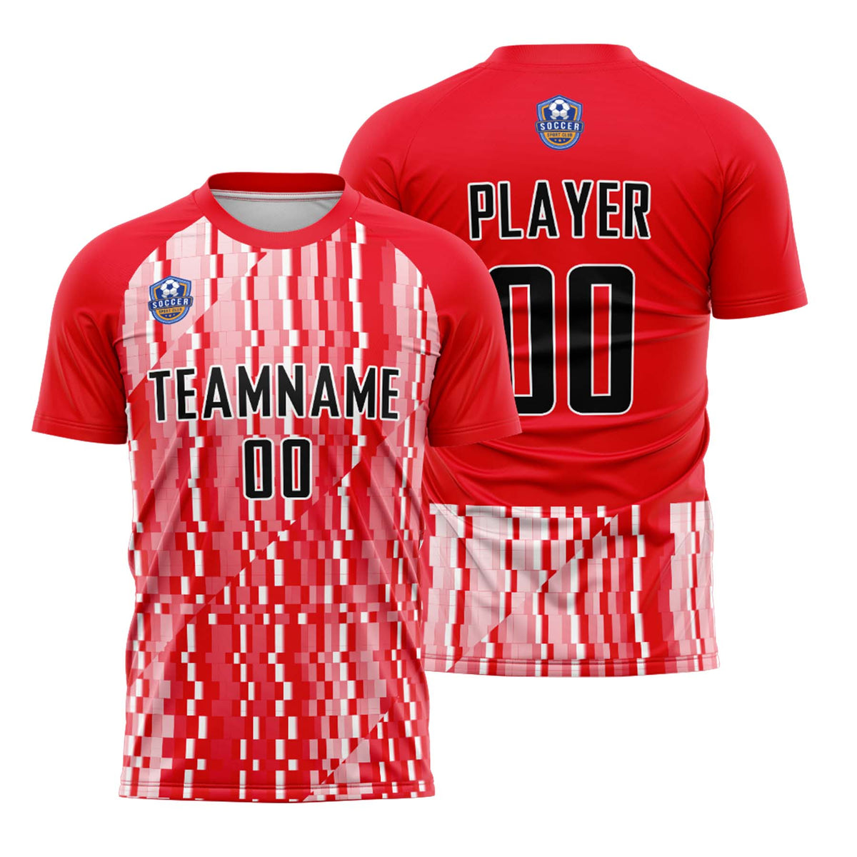 Custom Red Black Classic Soccer Training Sets Jersey For Adults/Kids
