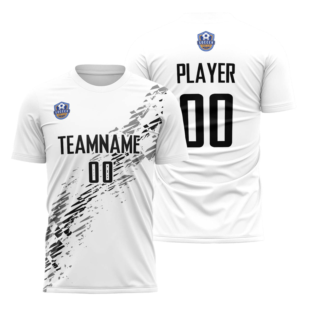 Custom White Black Classic Soccer Training Sets Jersey For Adults/Kids