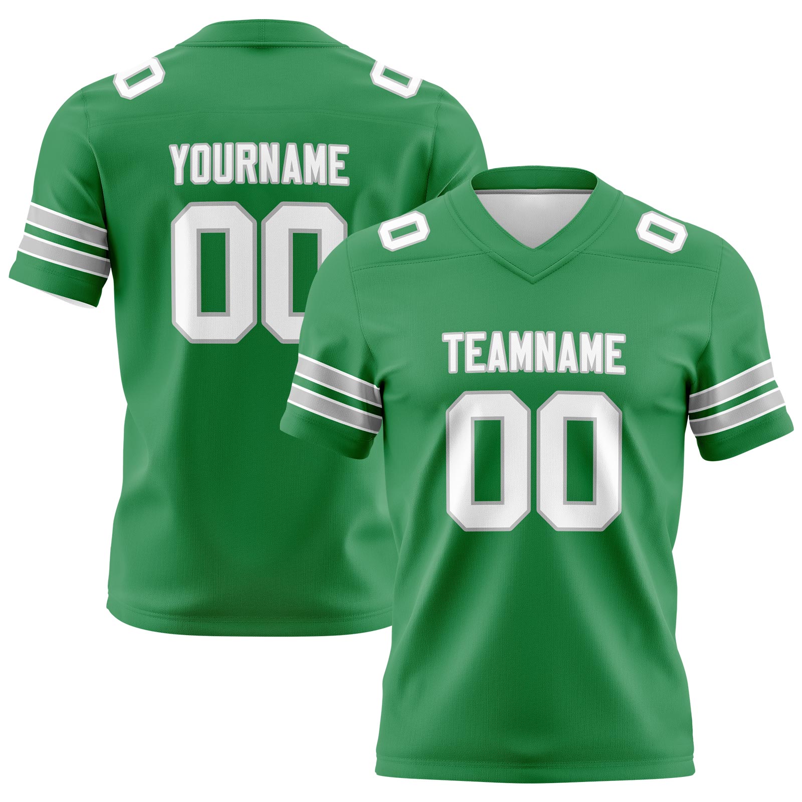 Custom Forest Green Gray Football Jerseys Personalized with Your Name Number Logo