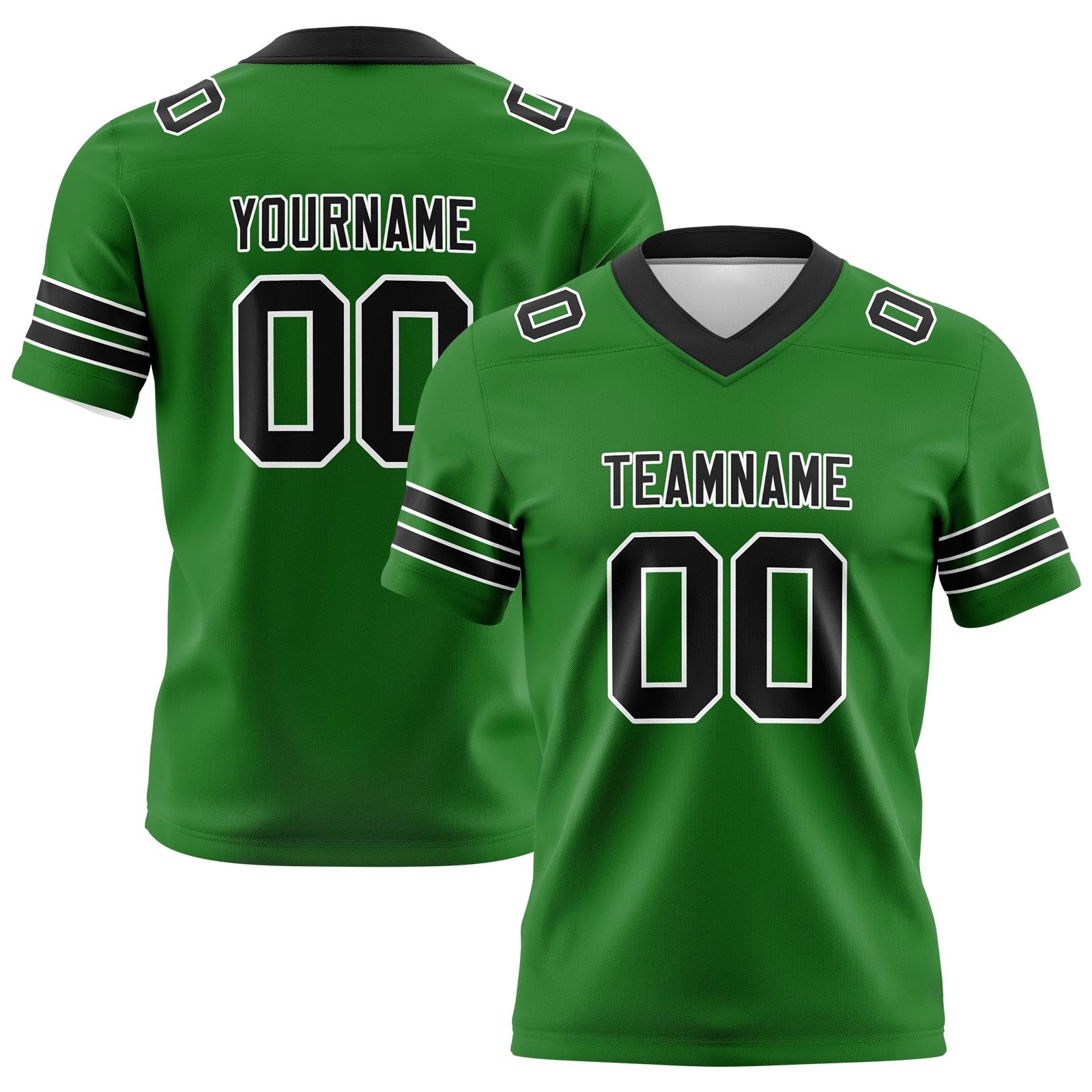 Custom Dark Green Black Football Jerseys Personalized with Your Name Number Logo