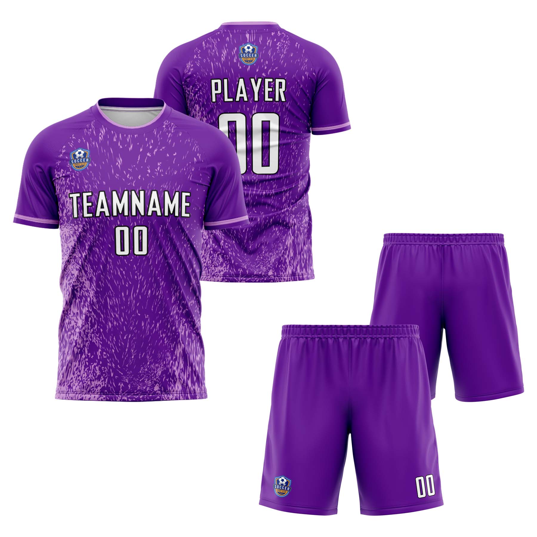 Custom Purple White Classic Soccer Training Sets Jersey For Adults/Kids